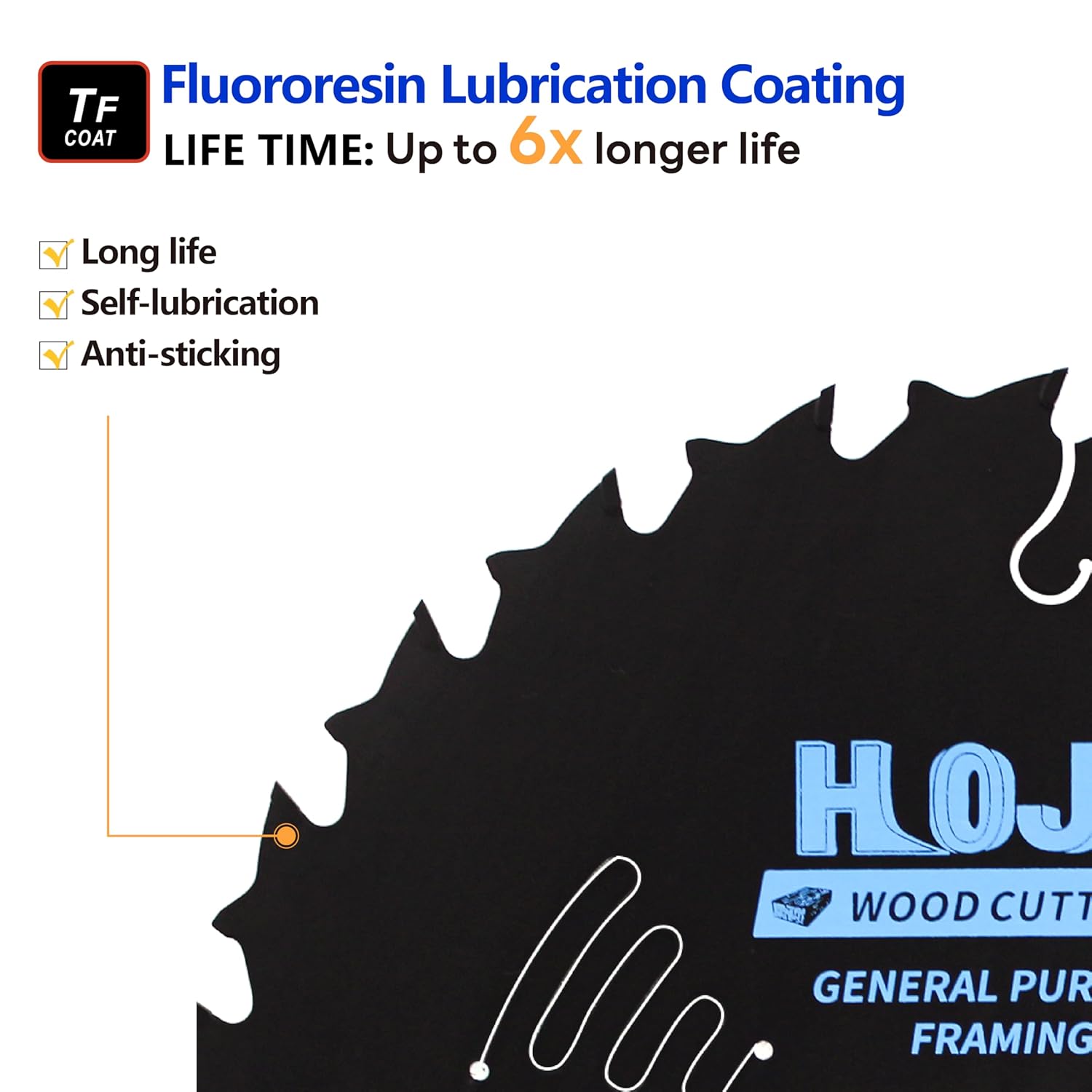 10-Pack 7-1/4 Inch 24-Tooth 5/8" Arbor Woodworking Circular Saw Blade,Framing/General Purpose Wood Cutting Saw Blade,with Non-Stick Coating - TF, 7-1/4" 24T 5/8"