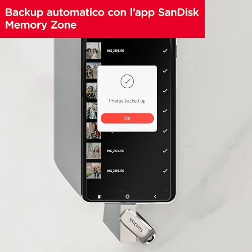 SanDisk 1TB Ultra Dual Drive Luxe Flash Drive smartphone storage, USB C memory stick up to 400 MB/s, reversible USB Type-C and USB Type-A connectors, for tablets, Macs, computers, all metal Silver - 6