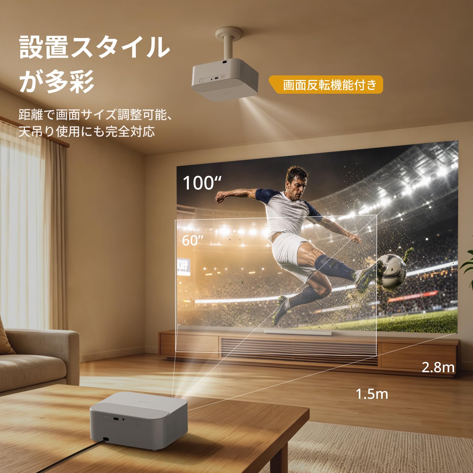 Amazon.co.jp: METVATEプロジェクター 家庭用 自動台形補正 & オート