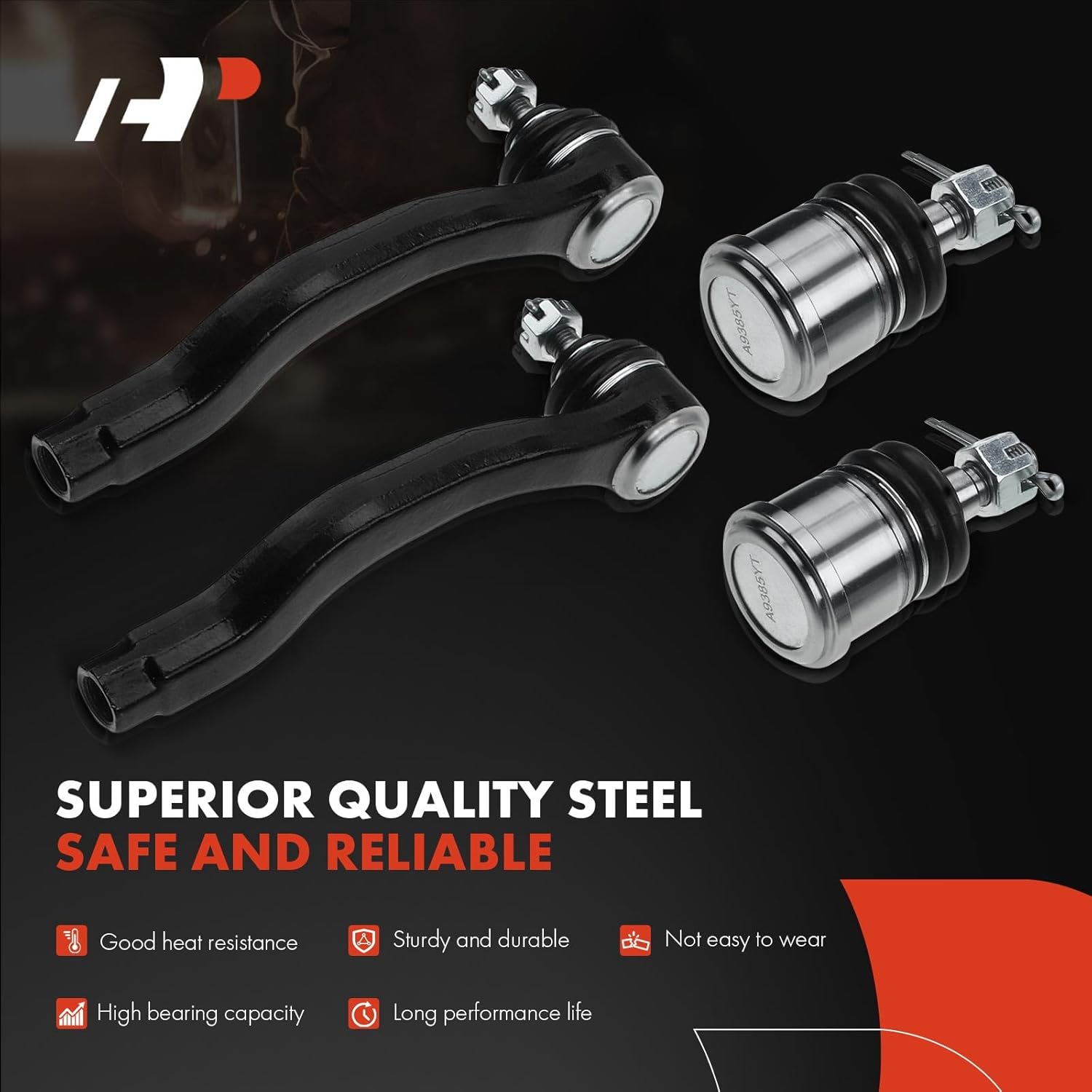 A-Premium 6Pcs Front Suspension Kit, Sway Bar Link, Lower Ball Joint, Outer Tie Rod End, Compatible with Honda Civic 1988-1991, CRX 1988-1991, Acura Integra 1990-1993