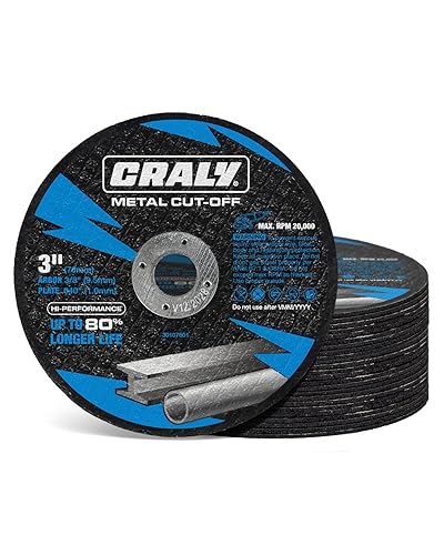 Miniatura 11 de CRALY Ruedas de corte de 6 pulgadas para cortar metal y acero inoxidable, disco de corte de metal ultrafino de grado profesional para amoladora