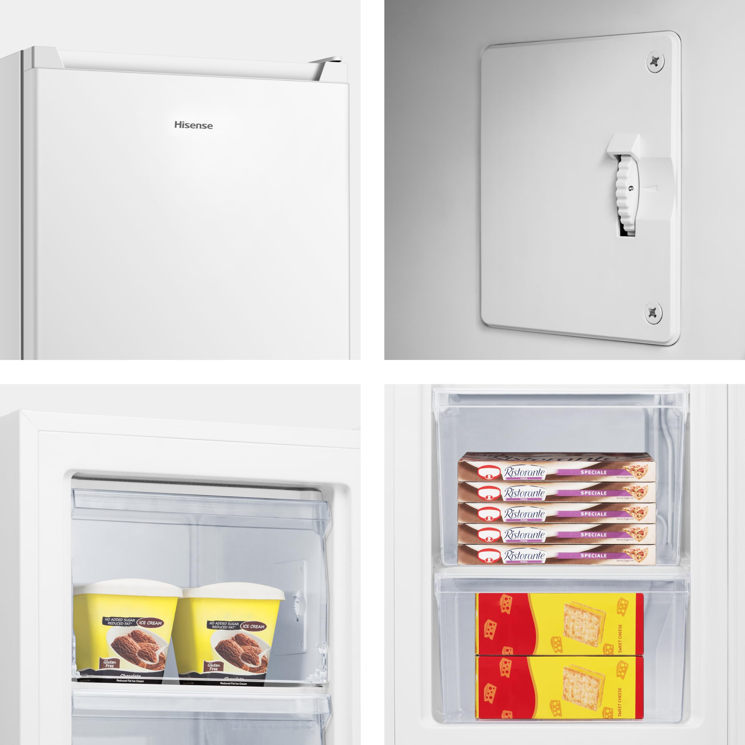 Hisense MUZ4859E, Congelatore Verticale, Bianco, 61L