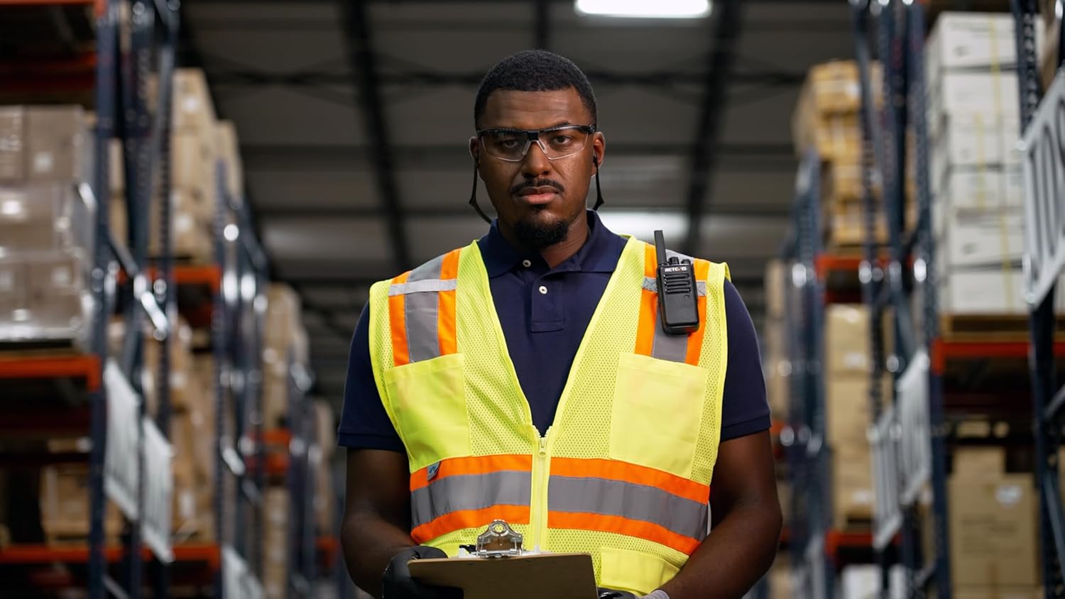 Pyramex Class 2 Surveyor's Safety Vest with 6 Pockets, Hi-Vis Lime, 4XL - Image 4