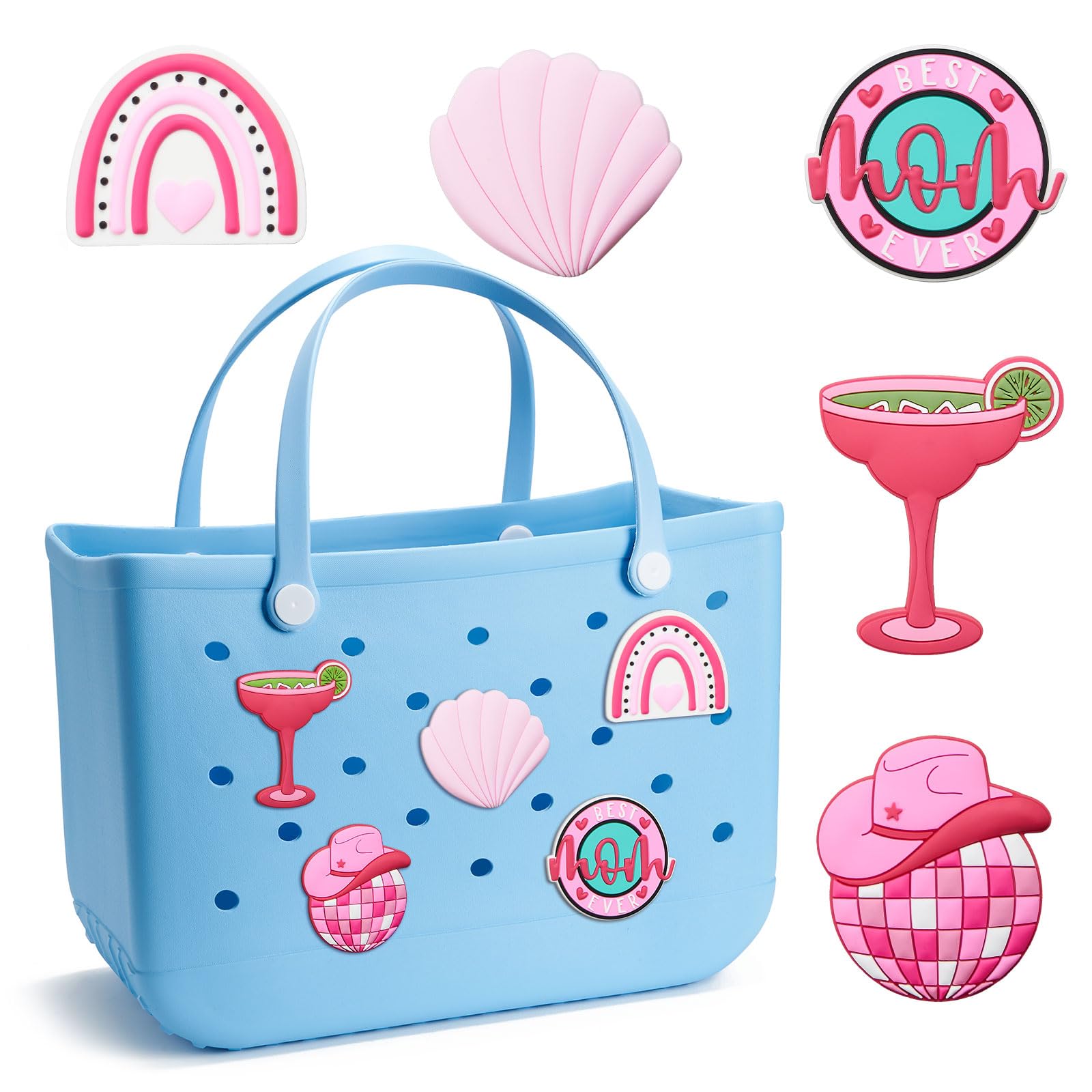 DEVPSISR Accessories Rubber Compatible,Beach Tote,Decorative Charms for Handbag