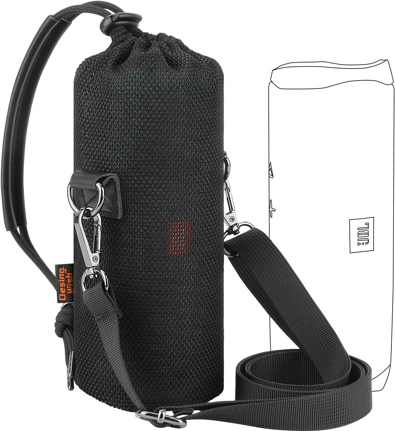 Desing Wish Speaker Carrying Case Compatible with JBL Flip