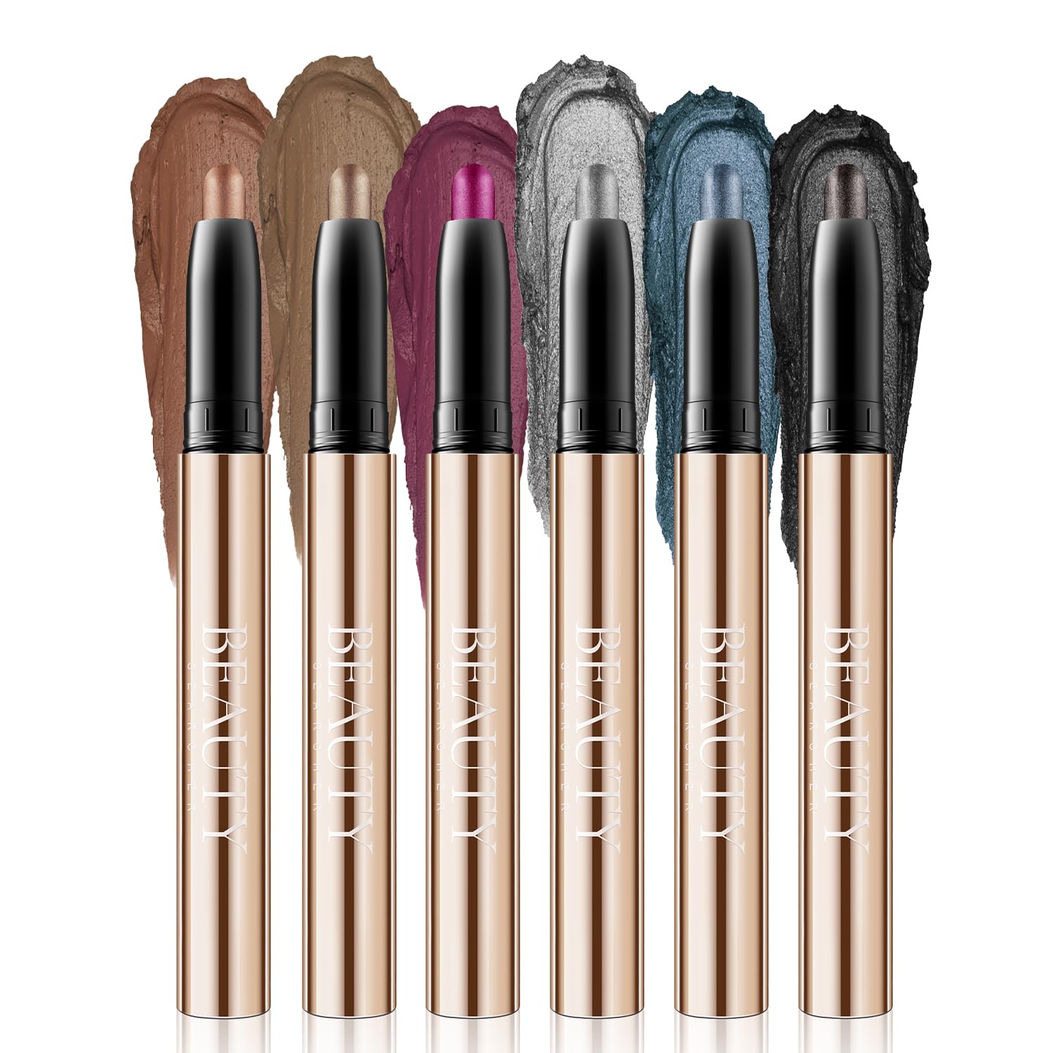 Metallic Magic Eyeshadow Pencil, Lasting Shimmer Eyeshadow Stick,Highly Pigmented Waterproof Eyeliner Pencil