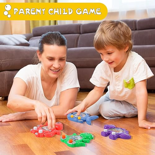 Miniatura 4 de Juego de 4 anillos de mano de dinosaurio para lanzar agua, juego retro para niños y adultos, juego de viaje, rellenos de calcetines de Navidad,