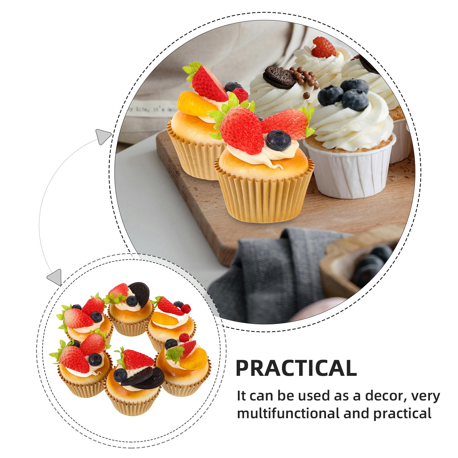 6 Stück Künstliche Cupcake-Modelle - Realistisch Als Deko Oder Fotorequisiten