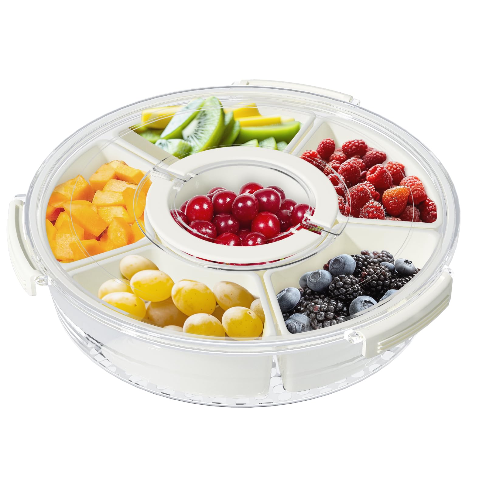 Amazon.com: Shineforu Divided Serving Tray with Lid and Handle