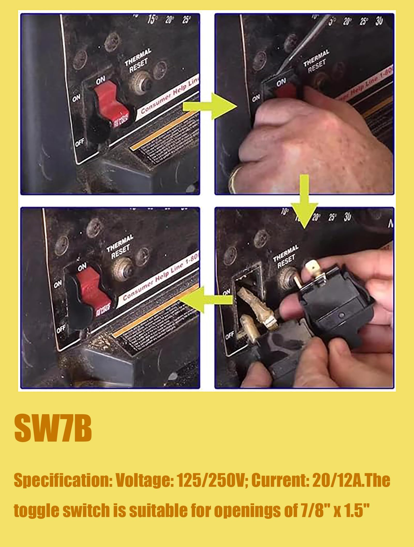 On-Off Toggle Switch - Table Saw & Drill Press Replacement -3 On-Off Toggle Switch - Table Saw & Drill Press Replacement -3