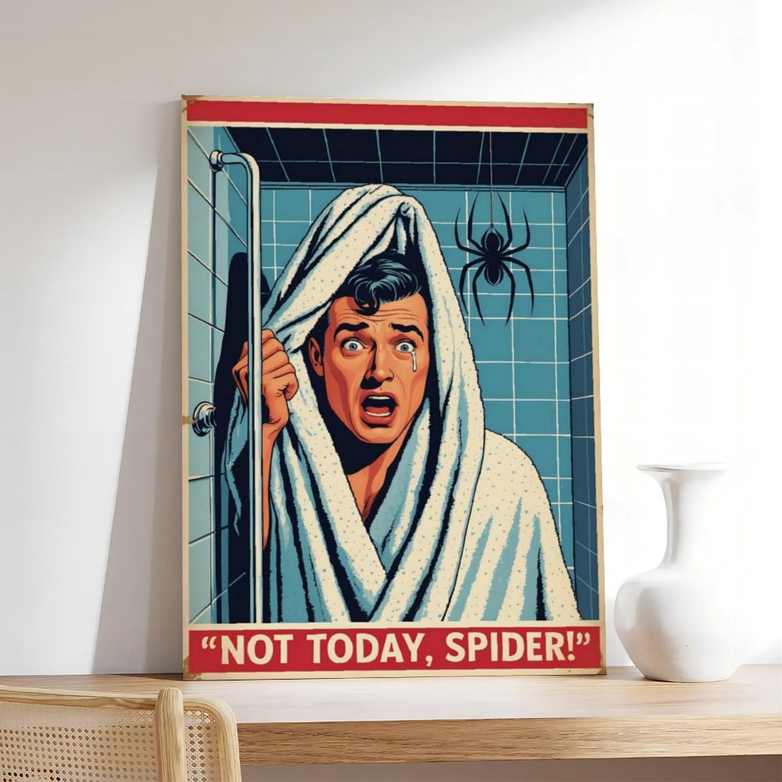 WLQZFRWV Poster rétro Pop Art de style bande dessinée - Décoration pour chambre à coucher, bureau, chambre - Cadeau - 60 x 90 cm