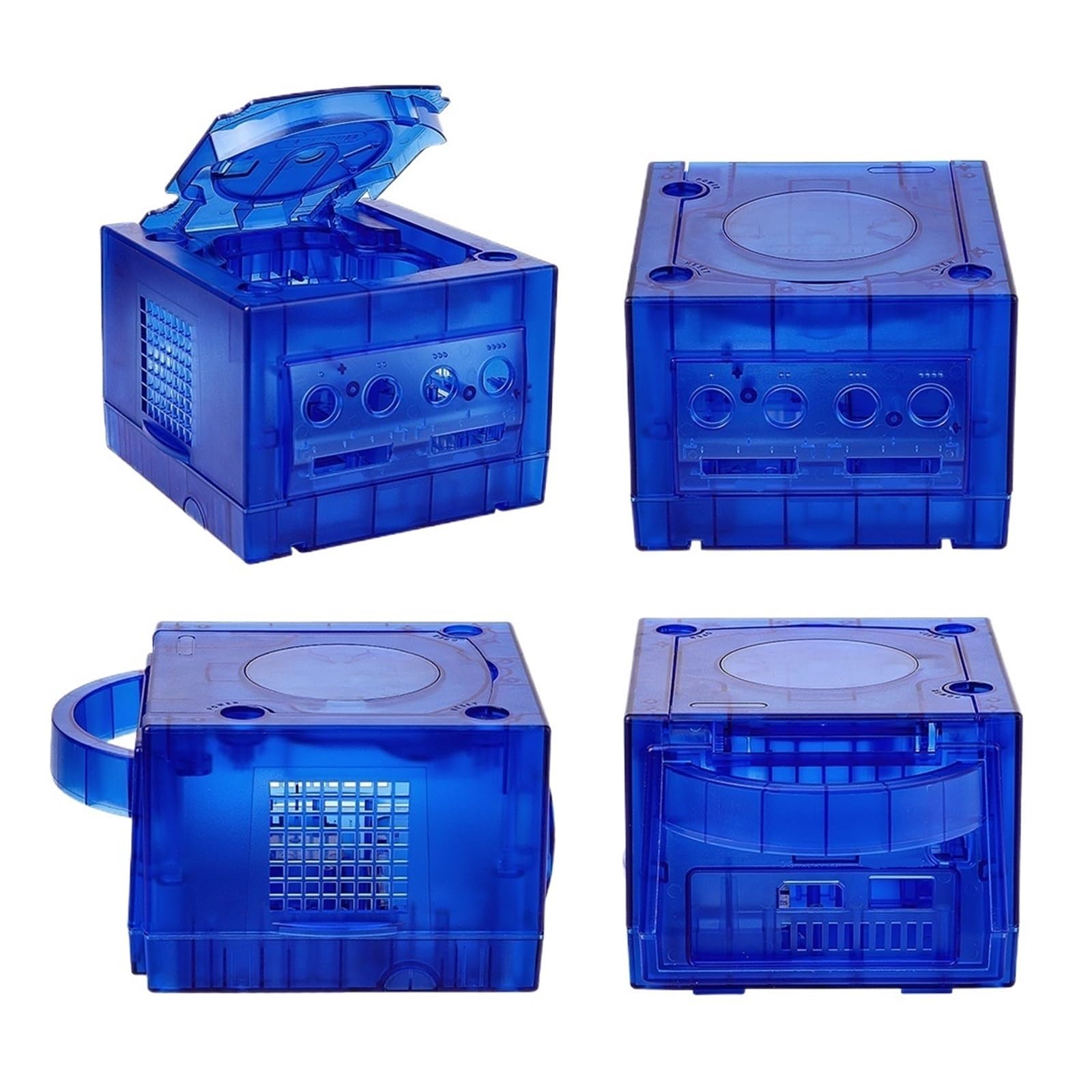 5COLOR Przezroczyste Pudełko Zastępcze Obudowa Konsoli Do Gier Wideo Retro Obudowa Shell Case - Kompatybilny Z Nintendo Gamecube - Kompatybilny Z NGC DOL-101/DOL-001(TRN Green)
