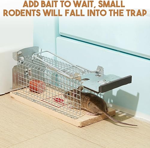 Miniatura 3 de 6 Pack Small Humane Mouse Trap, 6 x 2.4 x 2.8 Inch, No Kill, Catch and Release, Reusable Live Mouse Trap, Indoor Outdoor Rat Cage for Small Live