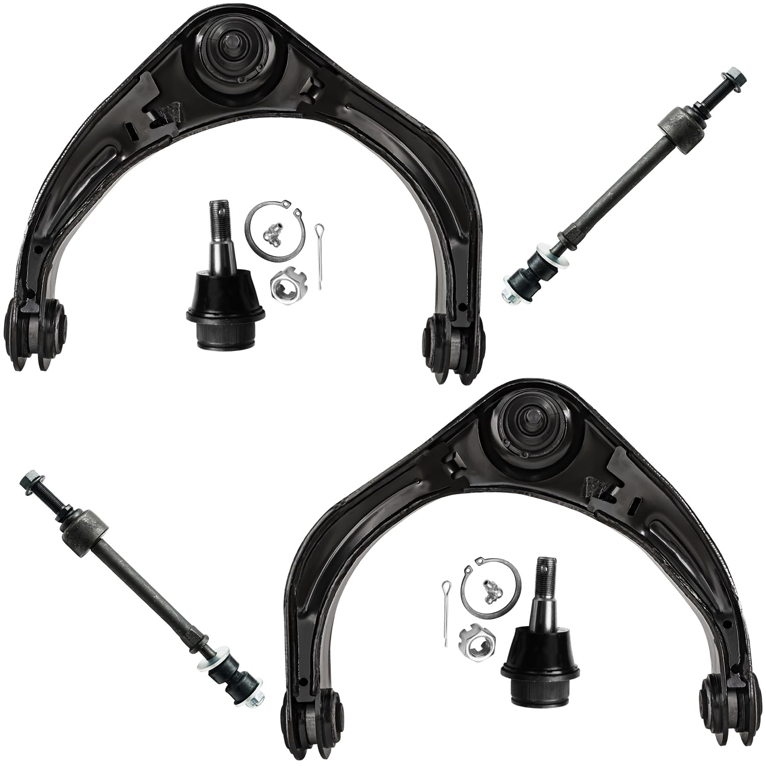 Detroit Axle - 4WD Front 6pc Control Arms Kit for 06-08 Dodge Ram 1500, 2