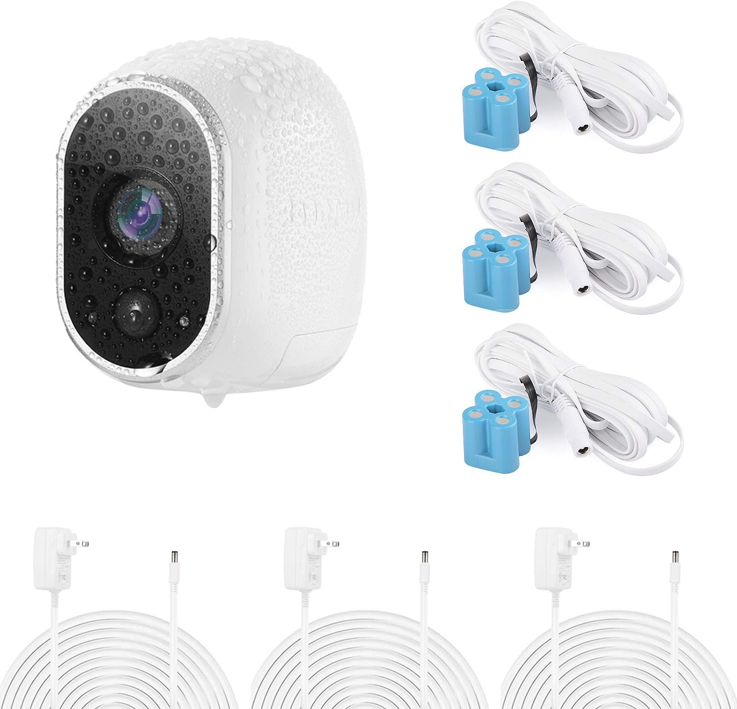 3Pack Power Adapter Compatible with Arlo (Replace CR123A), with 25Feet/7.5m Weatherproof Outdoor Cable Continuously Power Your Arlo Camera, Not Compatible with Alro Pro and Arlo 2