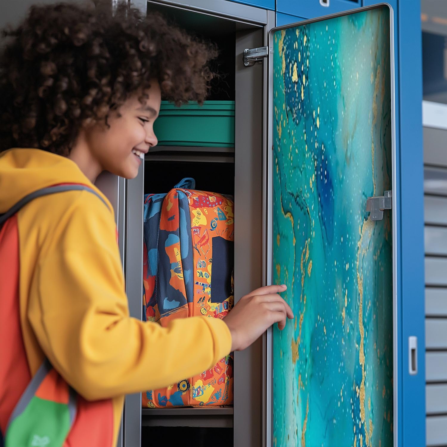 2 Pack Miami Beach Sunset Locker Wallpaper - 12x36 Inch Magnetic Decals, Removable Decor For School Lockers, Fridge & Metal Surfaces