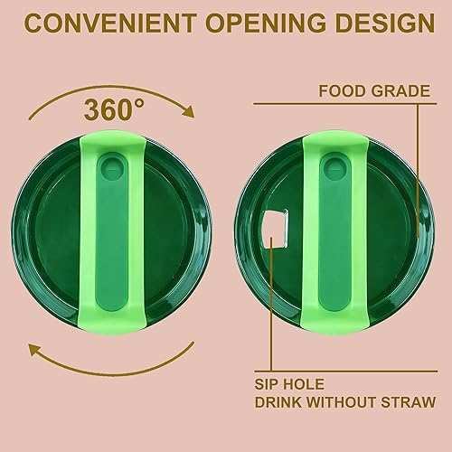 Miniatura 3 de SZTUMBO Stanley - 2 tapas de repuesto para vasos Stanley de 40 onzas, a prueba de derrames y salpicaduras, accesorio para vaso Stanley Quencher