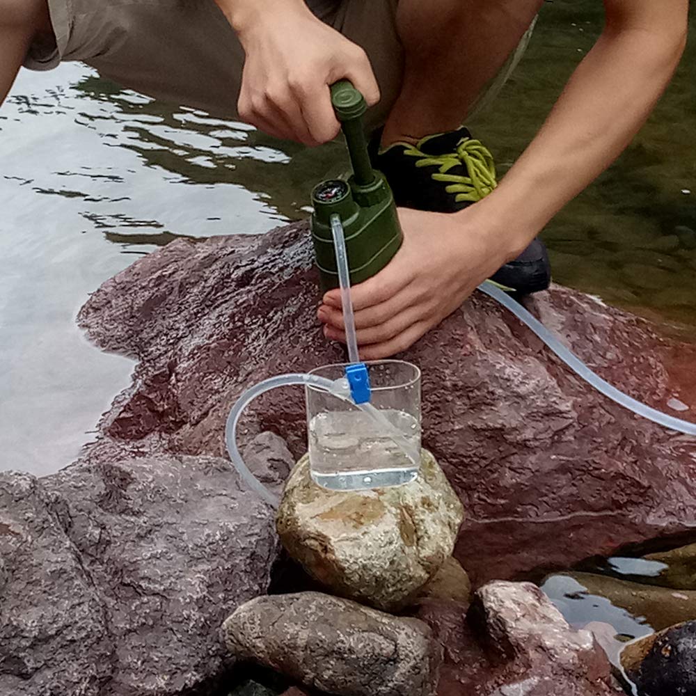 Lixada Filtri Kernel Purificatore, Filtro Acqua Esterno Sistema, Personale Filtro Acqua Acqua di Ricambio Filtro Acqua Paglia Acqua per Escursionismo, Campeggio, Situazione di Emergenza Rimuove
