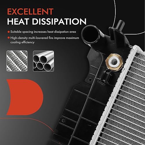 Miniatura 5 de A-Premium Radiador refrigerante de motor con enfriador de aceite de transmisión compatible con Saab 9-3 1999-2002 900 1991-1998, transmisión