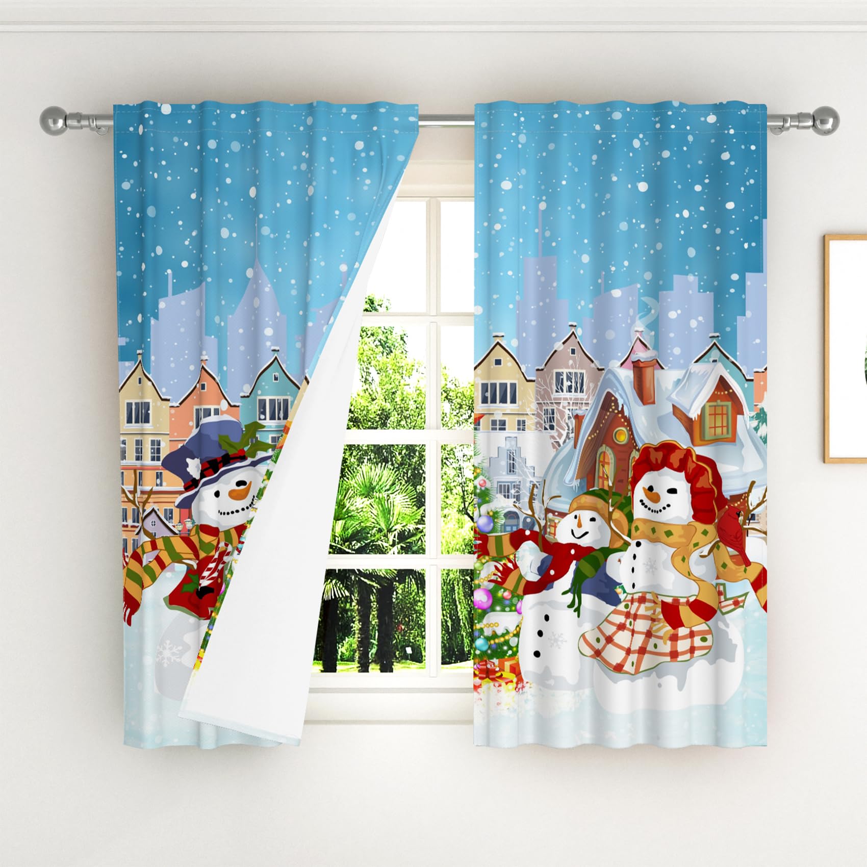 Kzzfqxb 117x183cm Rod Pocket Curtains 2 Panels - Image 2