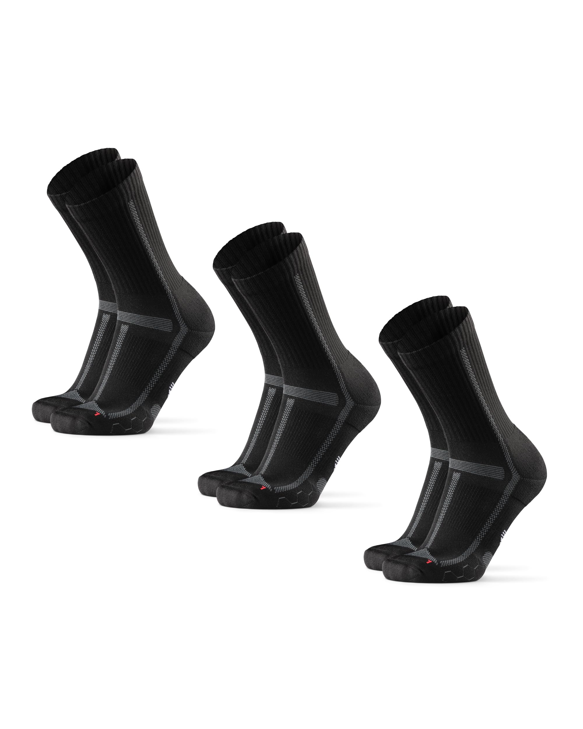 DANISH ENDURANCE Running Socks for Long Distances, Targeted Cushioned for Bliser Free Runs, Sweat Wicking, for Men & Women, Unisex, 3 or 5 Pack
