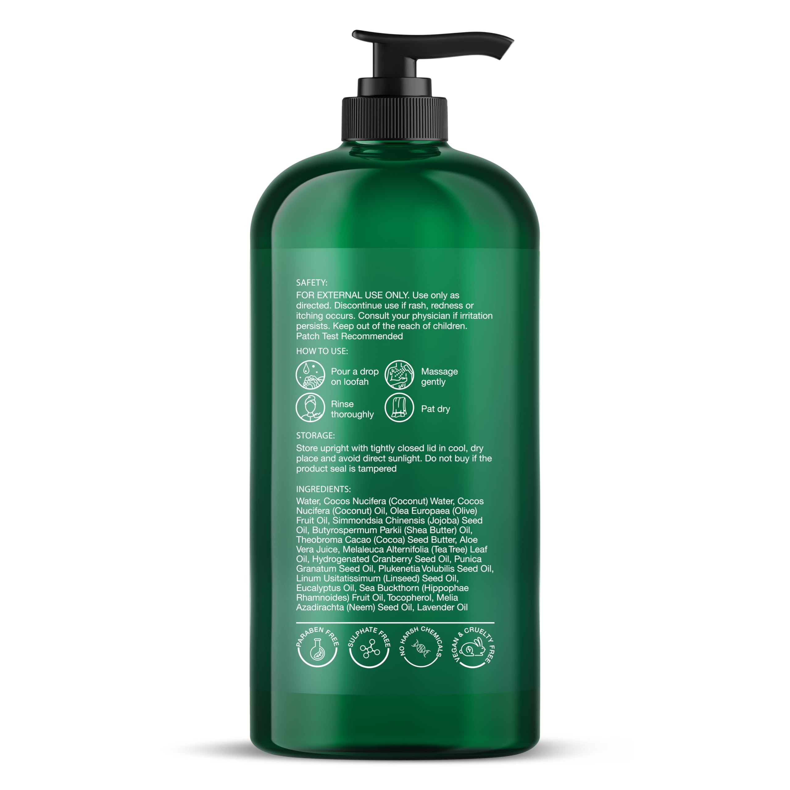 Botanic Hearth Tea Tree & Eucalyptus Body Wash 16 fl oz (473 ml), 473 ml (Pack of 1) - Image 2