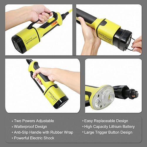 Vista 13 de VETPLUS - Prod de ganado impermeable, recargable con antorcha LED para ganado, vaca, cerdo, cabra y oveja, animal equipado con eje flexible de 23