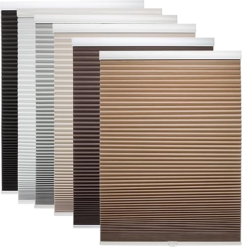 Vista 30 de MYshade Persianas Opacas Celulares Inalámbricas de 1.5 Pulgadas, Persianas Impermeables con Aislamiento Térmico y Reducción de Ruido, Tratamientos