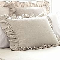 Vista 8 de Pine Cone Hill Wilton Colcha natural, tamaño individual, patrón sólido neutro