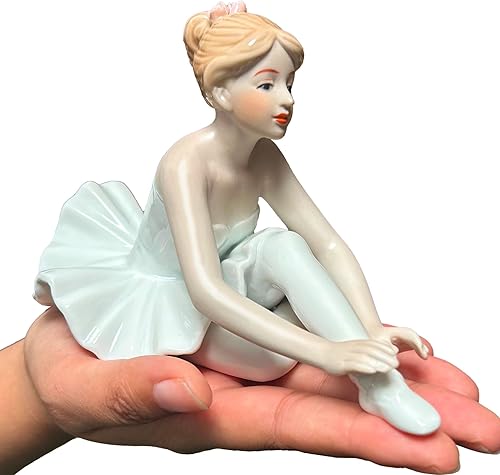 MTME Figuras de porcelana para ballet, estatua esculpida, artesanías, artículos de arte, escultura, decoración del hogar (adorno, decoración,