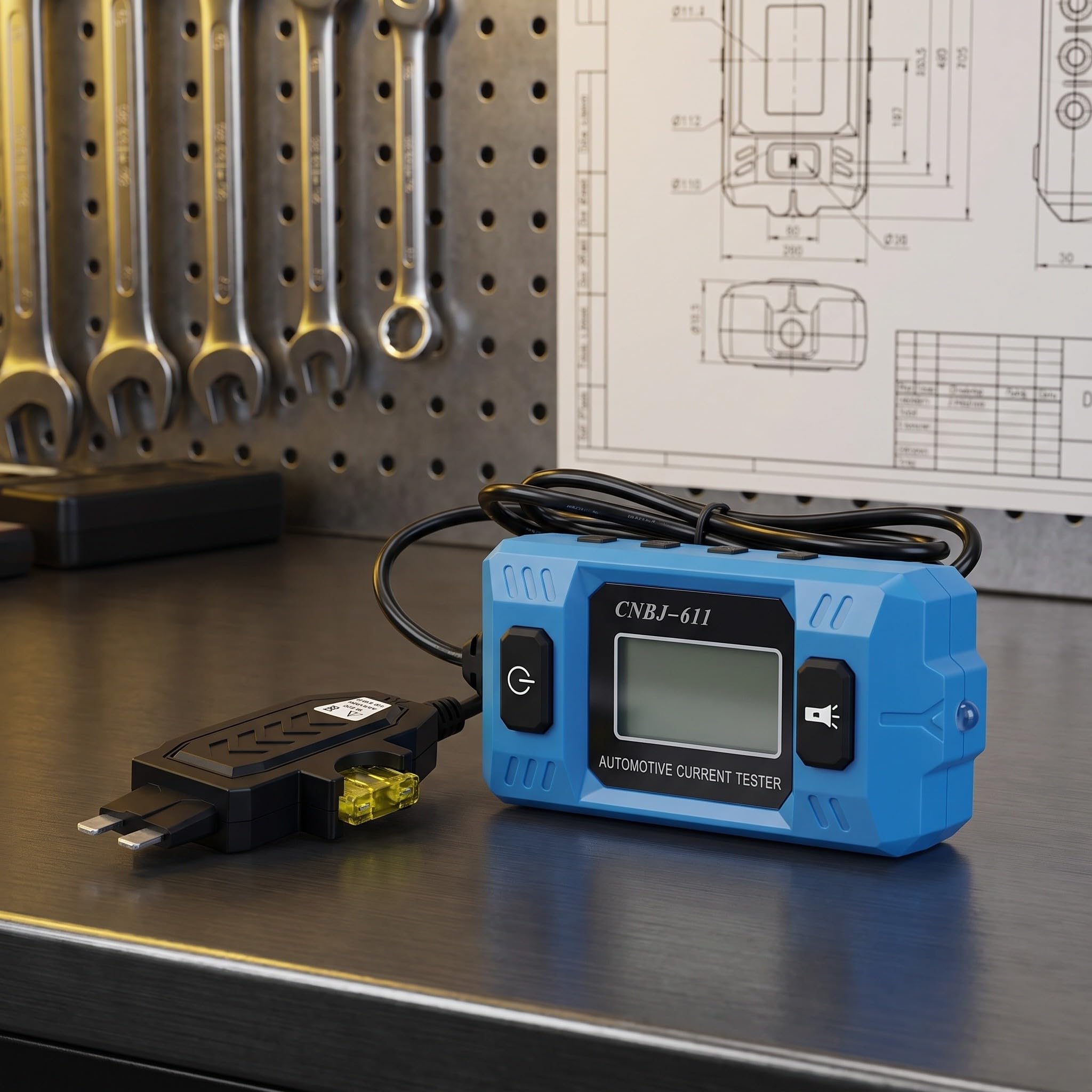Artibetter Tester per guasti ai circuiti automobilistici - Strumento di diagnostica elettrica per autoveicoli - Rilevatore di corrente continua - Tester di corrente di standby per veicoli per test di