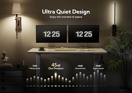 Miniatura 81 de INNOVAR Escritorio eléctrico de pie, escritorio de pie de altura ajustable, escritorio de pie de 40 x 24 pulgadas para computadora de oficina en