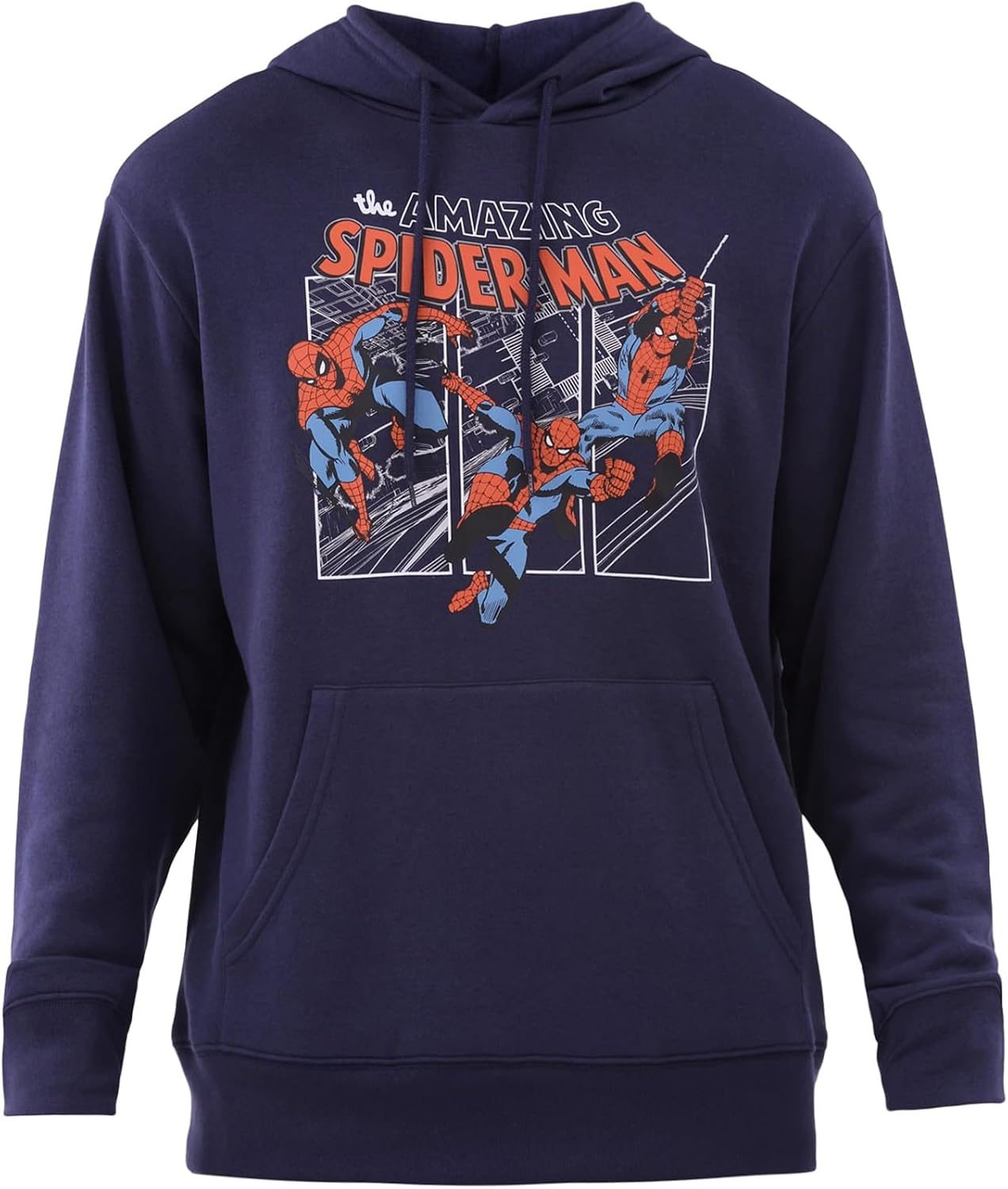 Marvel The Amazing Spider-Man Hoodie Mens Action Poses Graphic Pullover - Image 3