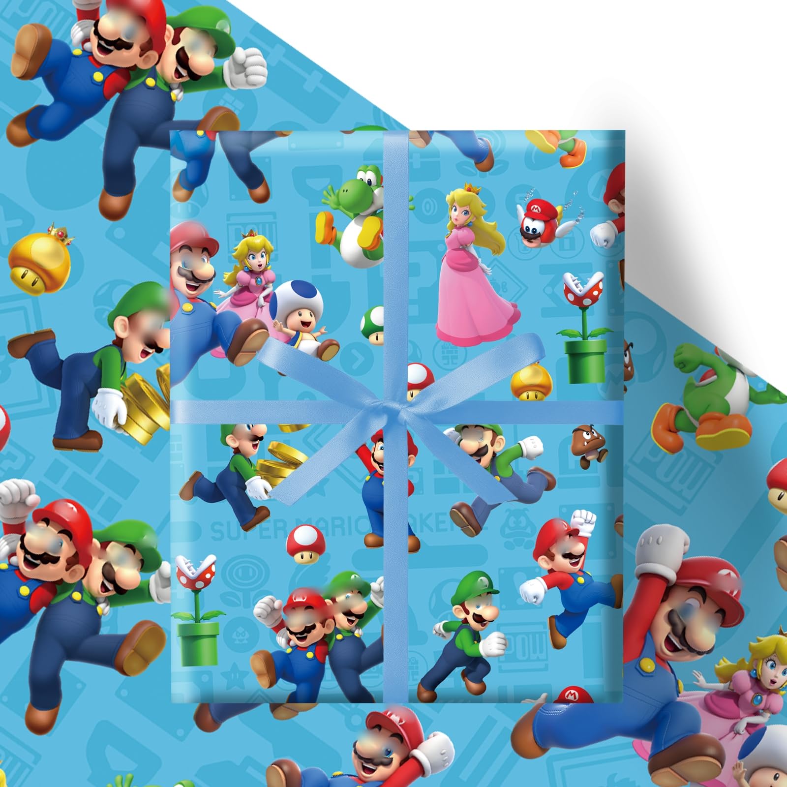 Wrapping Paper 5 Sheets- 50*70cm Cartoon Wrapping Paper Sheets, Gift WrappinG PapeR for Present Gift Wrap Pack for Birthday, Recyclable BirthDay WrapPing PapER for Kid Boy Girl Party Favor Decorations — image 1
