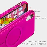 Vista 3 de Funda magnética translúcida para iPhone XR con carga inalámbrica MagSafe anti-amarilla, antihuellas, a prueba de golpes, funda protectora