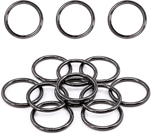 Vista 12 de Swpeet 60 anillos de metal multiusos de bronce resistentes de 3/2 pulgadas a 1.496 in para bolsas de hardware, anillos de mano, accesorios