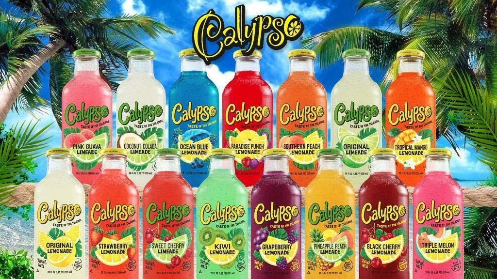Calypso Lemonade, 6 Flavor Variety Pack, Made with Real Fruit, 16 Fl Oz Glass Bottles (Pack of 6)
