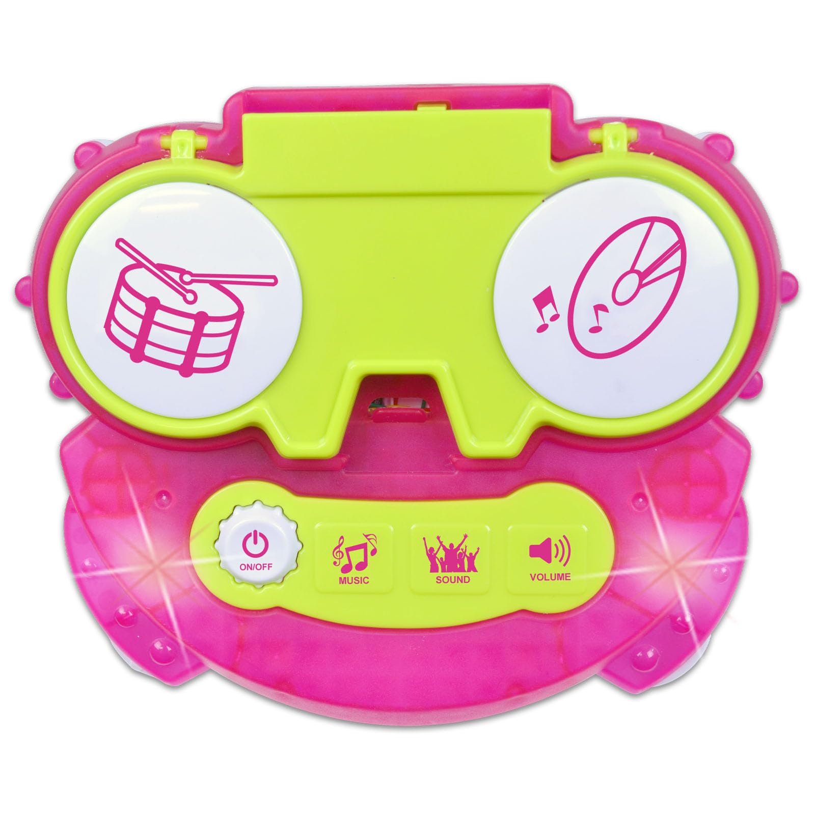 Bontempi | TwinStage Mic - Doppio Microfono da Palcoscenico con Connessione MP3 per Performance Strabilianti, Rosa, 360x360x890 mm
