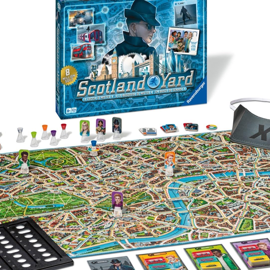 Ravensburger - Scotland Yard Refresh 40th Anniversary | Brettspiele | Geschenk für Kinder ab 8 Jahren | Brettspiele für Erwachsene und Kinder ab 8 Jahren | 2-6 Spieler