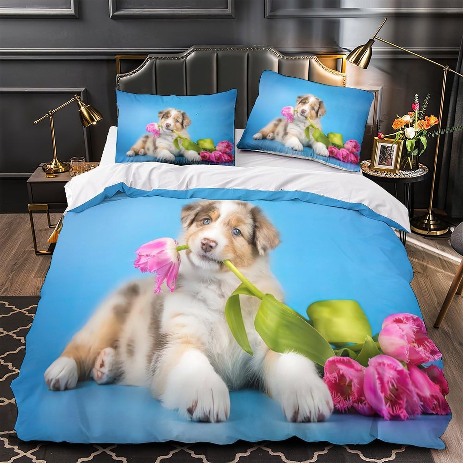 Housse de couette chiot mignon pour transformer la chambre des enfants en nid douillet