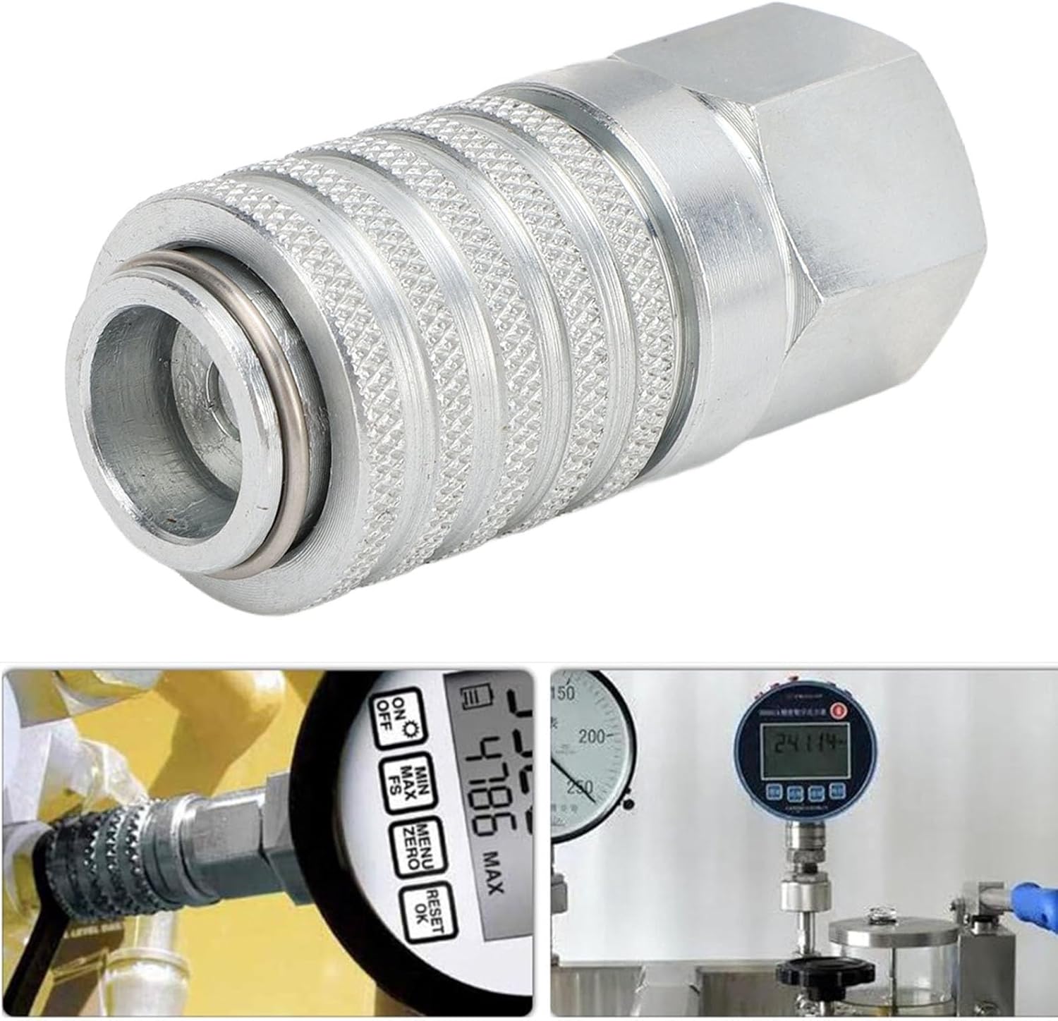 Diagnostic Equipment Coupler Female Pipe Thread PD242 Series Test Port 1/8in Body Size 1/4in NPTF Thread 2.12in Length Hydraulic Pneumatic Systems