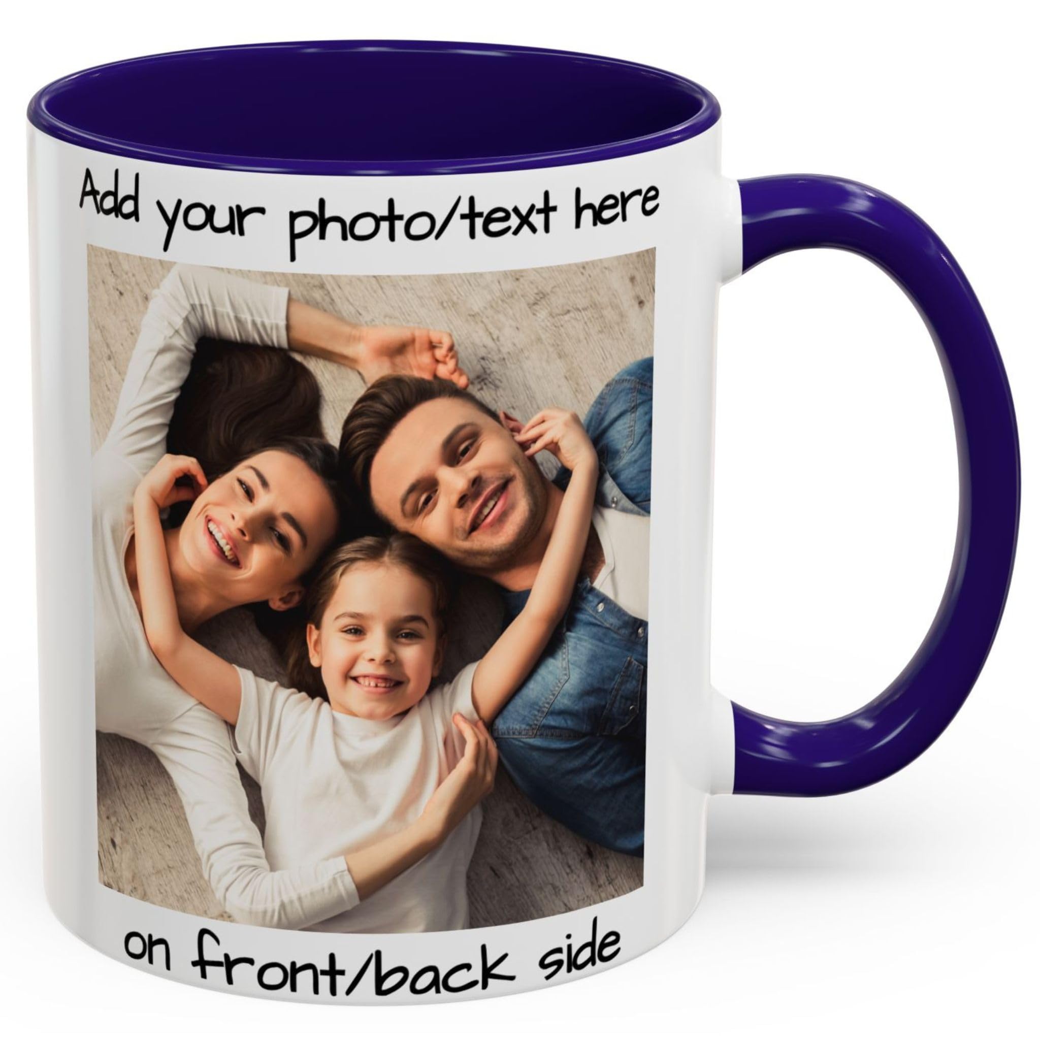 Custom Personalized Mug with Picture or Text of Your Uploads, Microwave & Dishwasher Safe Ceramic Mug, 325ml