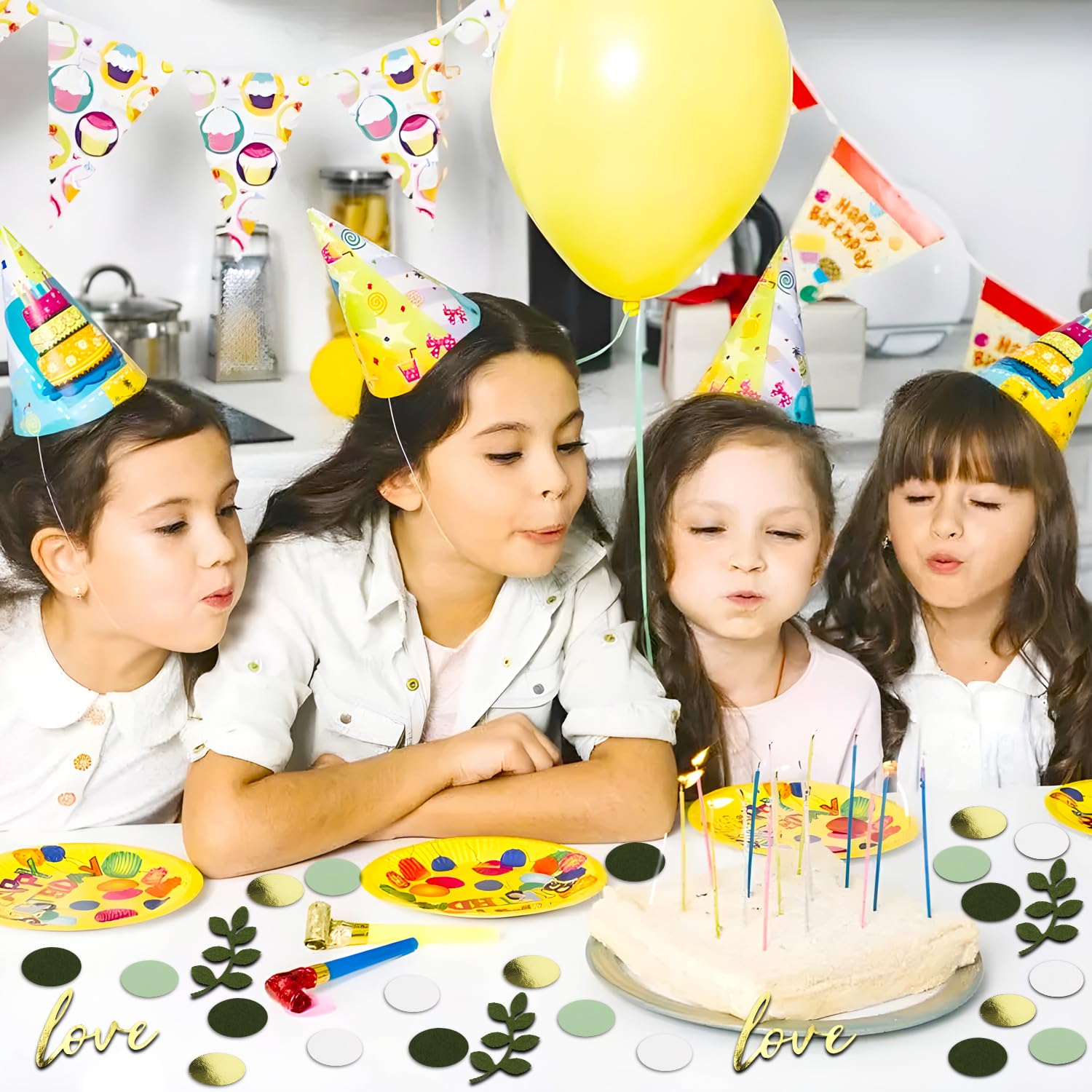 400 Pcs Confettis Vert de Table pour Mariage, Fiançailles et Anniversaire - Décoration de Fête à Thème
