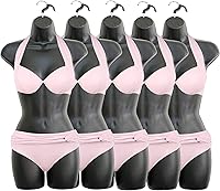 Vista 16 de DisplayTown Maniquí femenino a la cadera, torso largo, espalda hueca, cuerpo apilable, con gancho para colgar, para exhibición de camisetas