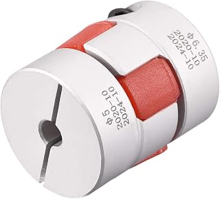 uxcell 5mm to 6.35mm Bore L31xD25 Flexible Coupling Jaw Coupler Shaft Joint for Servo Motor