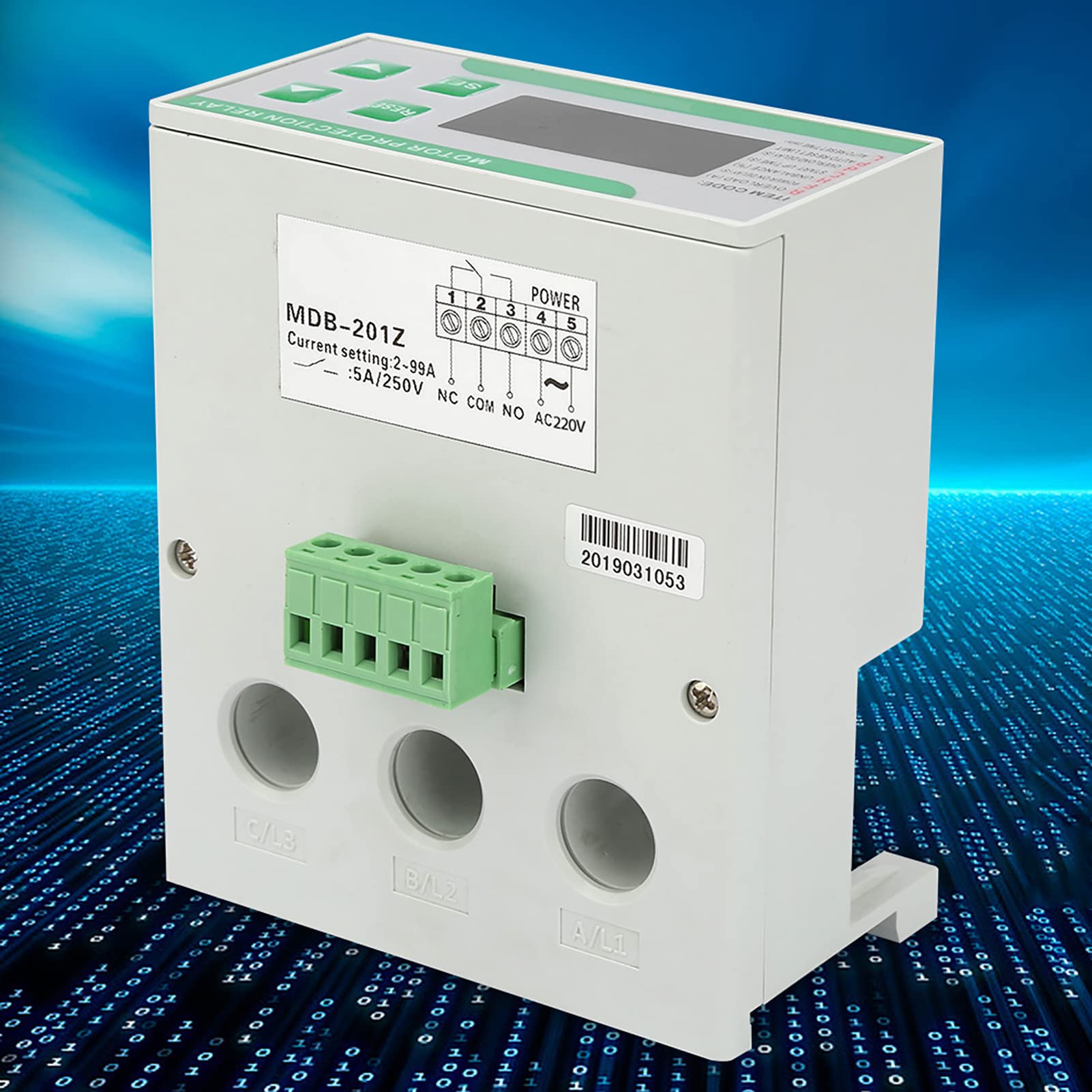 Protezione per Motore Elettrico Digitale 220/380 V CA, Protezione per Perdita di Fase da Sovraccarico 2-99 A con Display, Dimensioni Compatte per Pompe, Gru, Ascensori (AC220V)