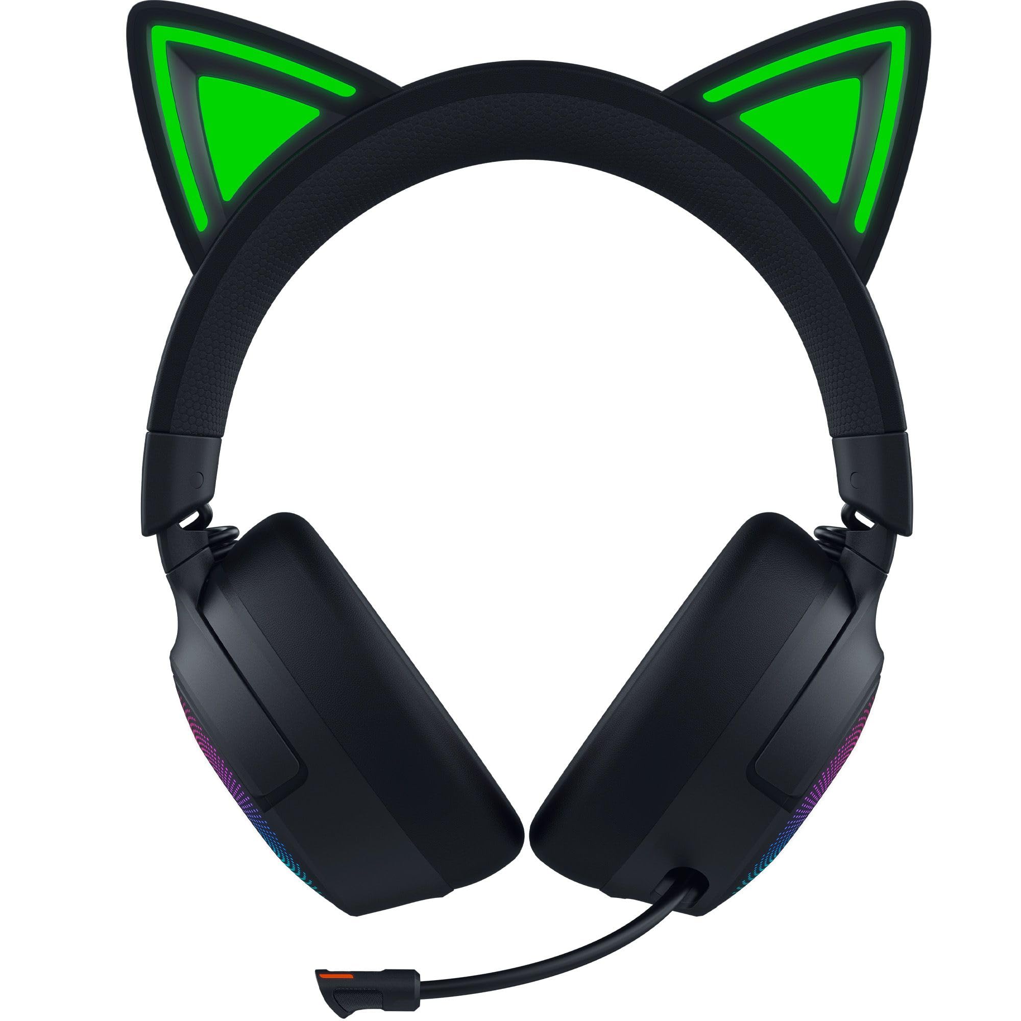 Razer Kraken Kitty V3 Pro – bezprzewodowy zestaw słuchawkowy RGB Kitty do gier – reaktywne uszy kota do streamowania – Triforce 40 mm Przetwornik – Hyperspeed Wireless i Bluetooth | Czarny