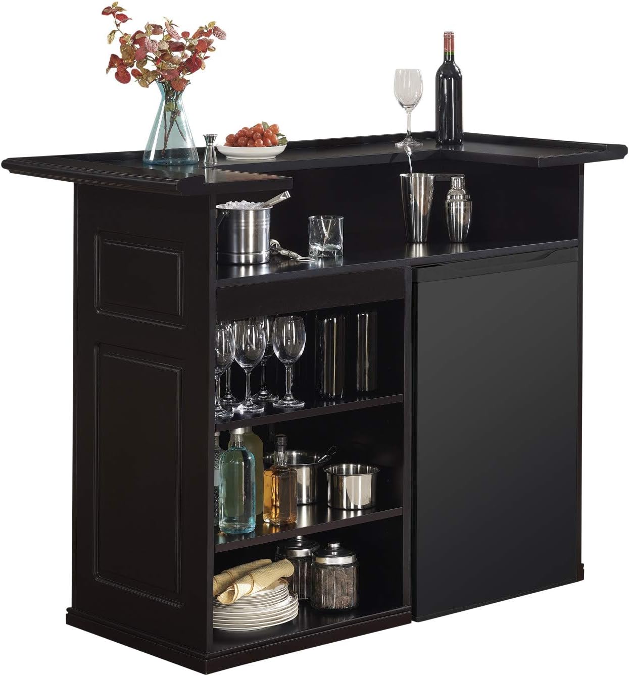 American Heritage Billiards Trenton Home Bar in Black