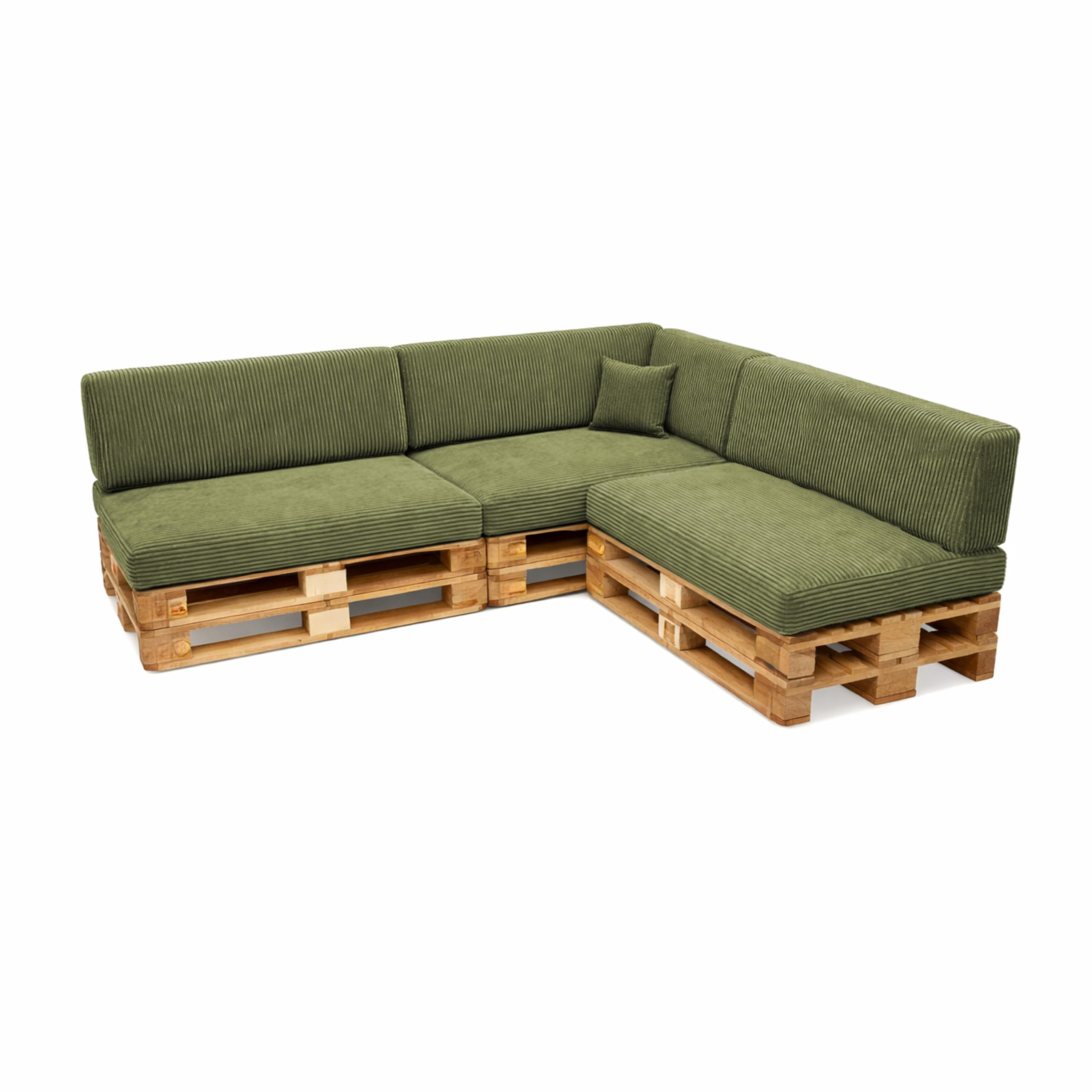 POKAR Euro Pallet Seating Set of 2: 1x seat cushion 120x80cm + 1x back cushion 120x40cm, cold foam, removable covers, Home Garden Furniture DIY, indoor outdoor pillow, without pallets, Beige — view 218