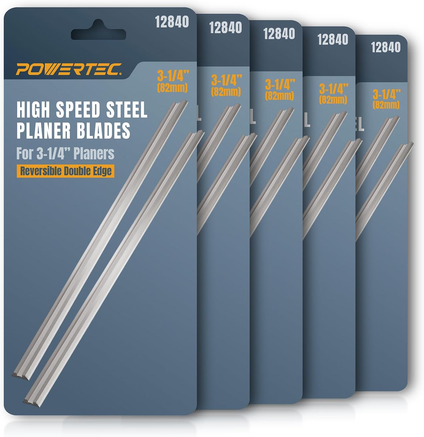 POWERTEC 3-1/4" HSS Planer Blades 10 Pack for Wen 6530, DeWalt DCP580B, Porter-Cable PC70THP, RYOBI P611, Bosch PK2632K, Makita XPK01Z, Craftsman, Skil Hand Planer, Replacement Electric Planer Blades